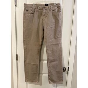 AG Adriano Goldschmied The Graduate Tailored Leg Khaki Pants Mens 34x32 1174SUD
